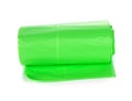 Green garbage bags rolls Royalty Free Stock Photo