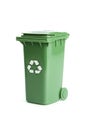 Green garbage bin