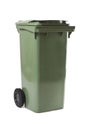 Green garbage bin