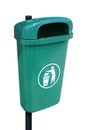 Green garbage can Royalty Free Stock Photo