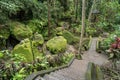 Green garden at Goa Gajah  Temple Elephant Cave near Ubud, Bali Royalty Free Stock Photo