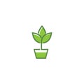 Green garden green leaf ecology logo