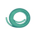 green garden hose cartoon vector illustration Royalty Free Stock Photo