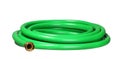 Green garden hosepipe isolated on white Royalty Free Stock Photo
