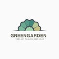 green garden logo template vector illustration. Usable for nature . Business and Branding Logos. Flat Vector Logo Design Template