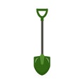 Green garden shovel with a holder Royalty Free Stock Photo