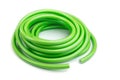 Green garden water hose isolated on white background Royalty Free Stock Photo