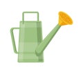 Green garden watering can with handles isometric icon vector gardening farming agronomy