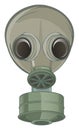 Green gas mask