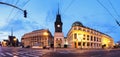 Green Gate andt Republic sqaure in Pardubice at night, Czech republic Royalty Free Stock Photo