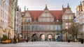 The Green Gate in the old town of Gdansk. Green gate is entrance to the Long Lane street and beginning of the Royal route in Gdans Royalty Free Stock Photo