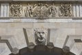 Green Gate, 16th century coat of arms of Poland, relief on facade, Gdansk, Poland Royalty Free Stock Photo