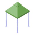 Green gazebo icon, isometric style Royalty Free Stock Photo
