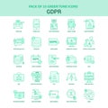 25 Green GDPR Icon set