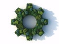 Green Gear: Sustainable Technology and Nature Integration Royalty Free Stock Photo