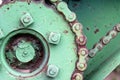 Green Gears on an Antique Tractor