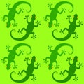 Green gecko lizards pattern