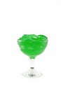 Green Gelatin in Parfait Dish Royalty Free Stock Photo