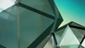 green gemstone angular deformed hexagonal three dimensional abstract dramatic passionate luxurious luxury 3D rendering graphic Royalty Free Stock Photo