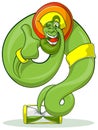 Green Genie Rastaman Royalty Free Stock Photo