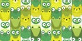 Green geometric animals pattern