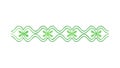 Green Geometric Floral Border, modern and harmonious decorative element. vector design Generative AI Royalty Free Stock Photo
