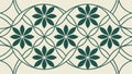 Green Geometric Floral Pattern Vector Background, vector design Generative AI Royalty Free Stock Photo