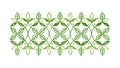Green Geometric Lattice Vector for Elegant Borders, vector design Generative AI Royalty Free Stock Photo