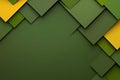 Green Geometric Paper Cut Composition Texture Background Royalty Free Stock Photo