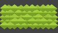 Green Geometric Pattern with Jagged Edges and Shadows Royalty Free Stock Photo