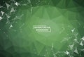 Green Geometric Polygonal background molecule and communication. Connected lines with dots. Minimalism background. Concept of the Royalty Free Stock Photo