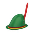 Green German Alpine Hat Isolated Royalty Free Stock Photo