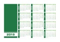 Green 2019 German calendar