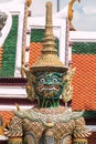 Green Giant Guardian in Wat Phra Kaew temple Royalty Free Stock Photo