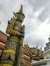 Green Giant in Wat Phra Kaew or name officially as Wat Phra Si Rattana Satsadaram Royalty Free Stock Photo