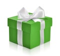 Green gift box Royalty Free Stock Photo