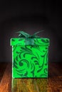 Green Gift Box - Christmas Present Royalty Free Stock Photo