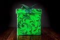 Green Gift Box - Christmas Present Royalty Free Stock Photo