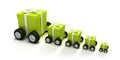 Green gift boxes convoy