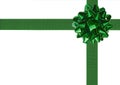 Green Gift wrapping bow and ribbon