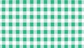 Green gingham pattern, classic checkered fabric texture, Stock Photo, Generative AI