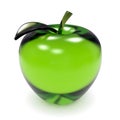 Green glass apple