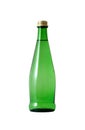 Green glass bottle with water Royalty Free Stock Photo