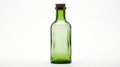 Green Glass Bottle With Wood Lid - Absinthe Culture Inspired