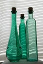 Green glass bottles Royalty Free Stock Photo