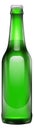 Green glass empty bottle. Beer realistic mockup Royalty Free Stock Photo