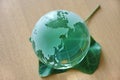 Green glass globe. (East Asia)