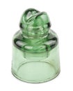 Green glass insulator Royalty Free Stock Photo