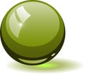 Green glass sphere