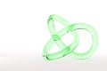 Green glass torus knot Royalty Free Stock Photo